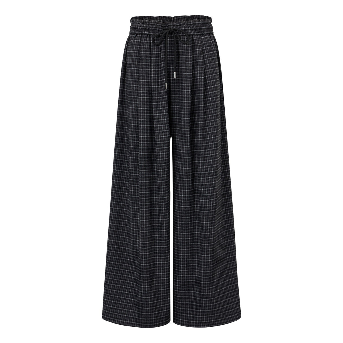 EZEK_Plaid_Drawstring_Pockets_Retro_Loose_Fit_Women's_Polyester_Wide-leg_Pants_1082034684645_MISSTT