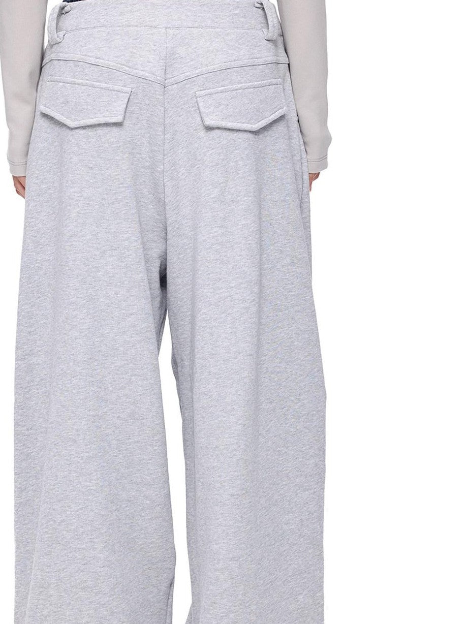 EZEK Plaid Patchwork Bow Waist Pockets Straight Leg Women's Cotton Sweatpants