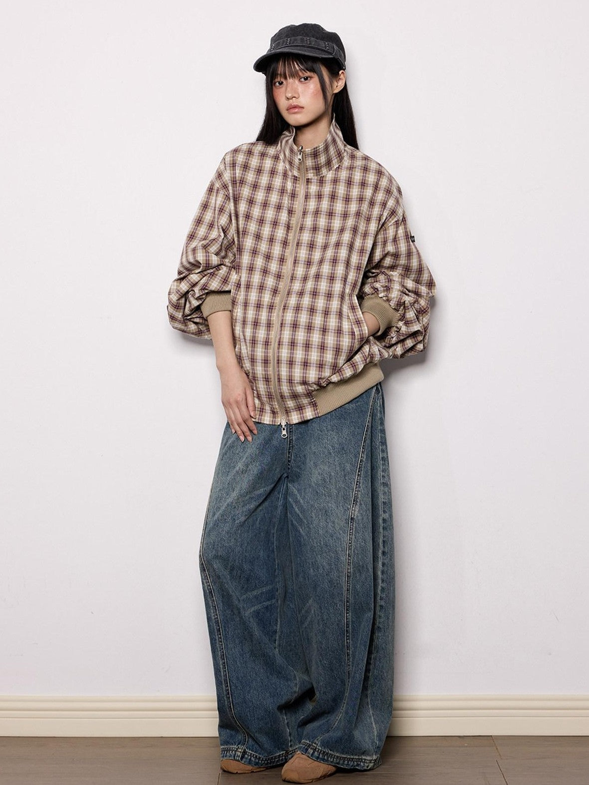 EZEK Plaid Reversible Workwear Women's Nylon Stretch Utility Jackets