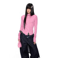 EZEK_Pleated_Slim_Button_Cardigan_Women's_Viscose_Long_Sleeve_T-shirts_1031601520913_MISSTT