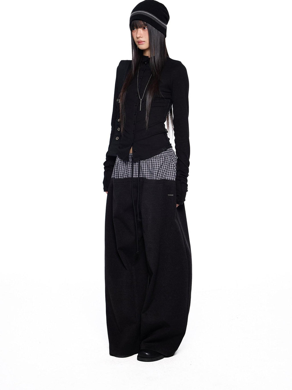 EZEK Pleated Slim Button Cardigan Women's Viscose Long Sleeve T-shirts