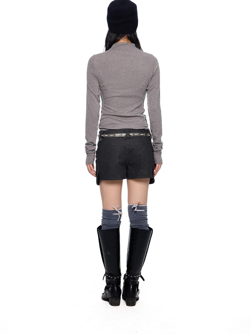 EZEK Pleated Slim Button Cardigan Women's Viscose Long Sleeve T-shirts