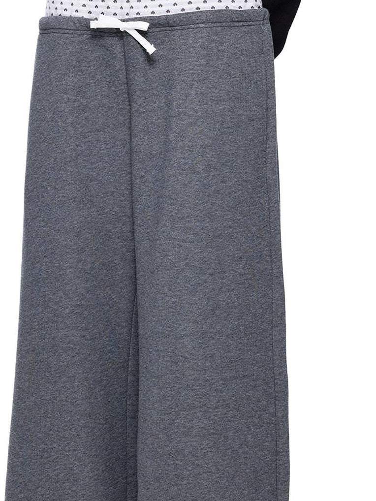 EZEK Polka Dot Colorblock Patchwork Pocket Women's Cotton Blend Straight-leg Pants