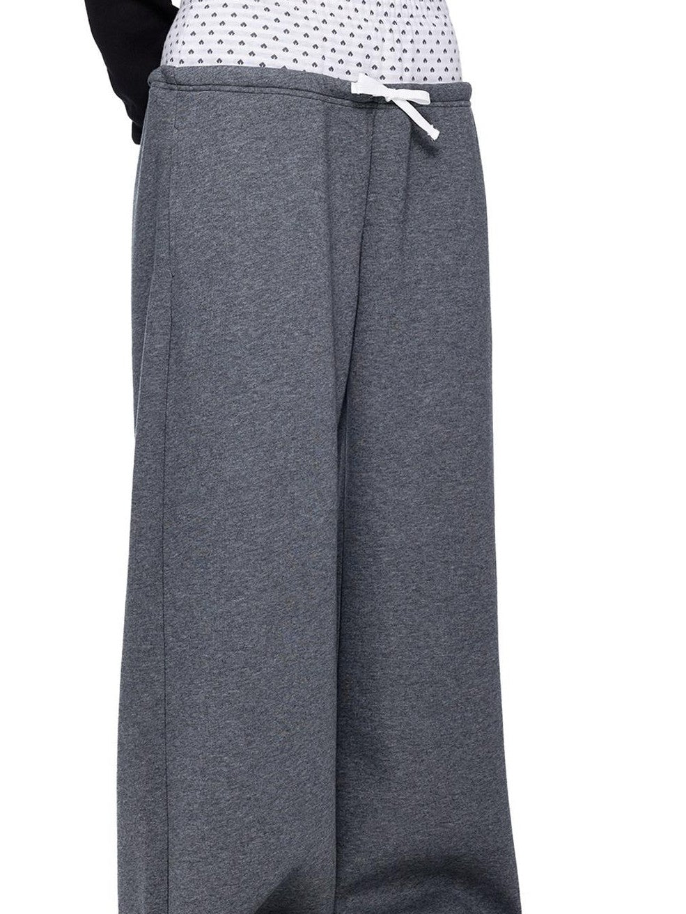 EZEK Polka Dot Colorblock Patchwork Pocket Women's Cotton Blend Straight-leg Pants