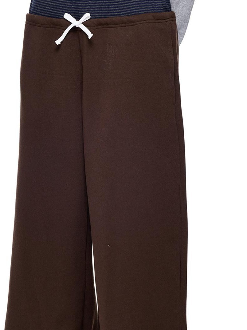EZEK Polka Dot Colorblock Patchwork Pocket Women's Cotton Blend Straight-leg Pants