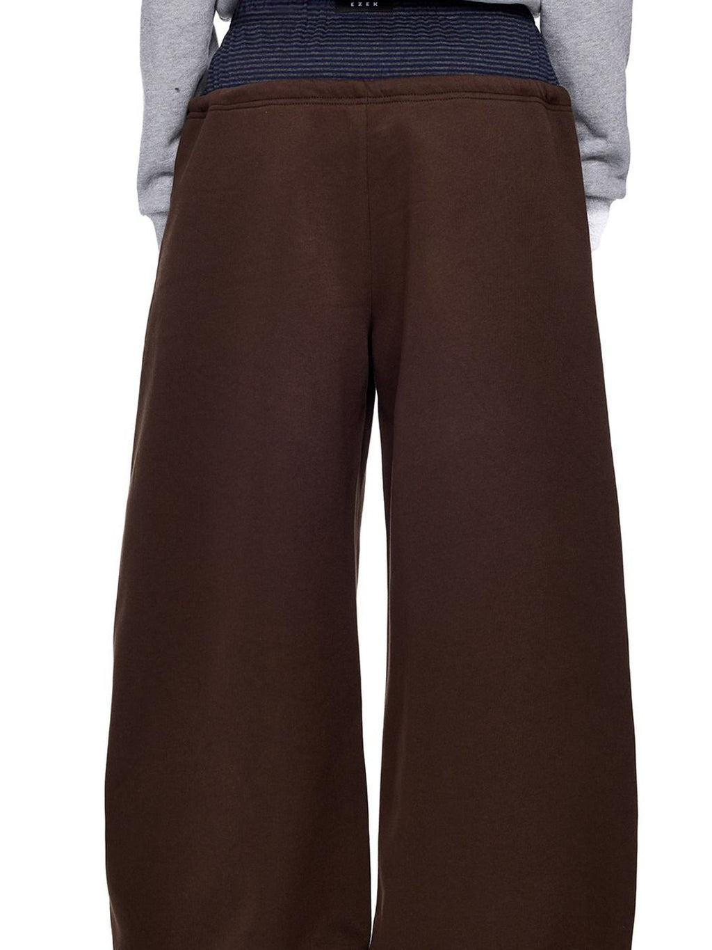 EZEK Polka Dot Colorblock Patchwork Pocket Women's Cotton Blend Straight-leg Pants