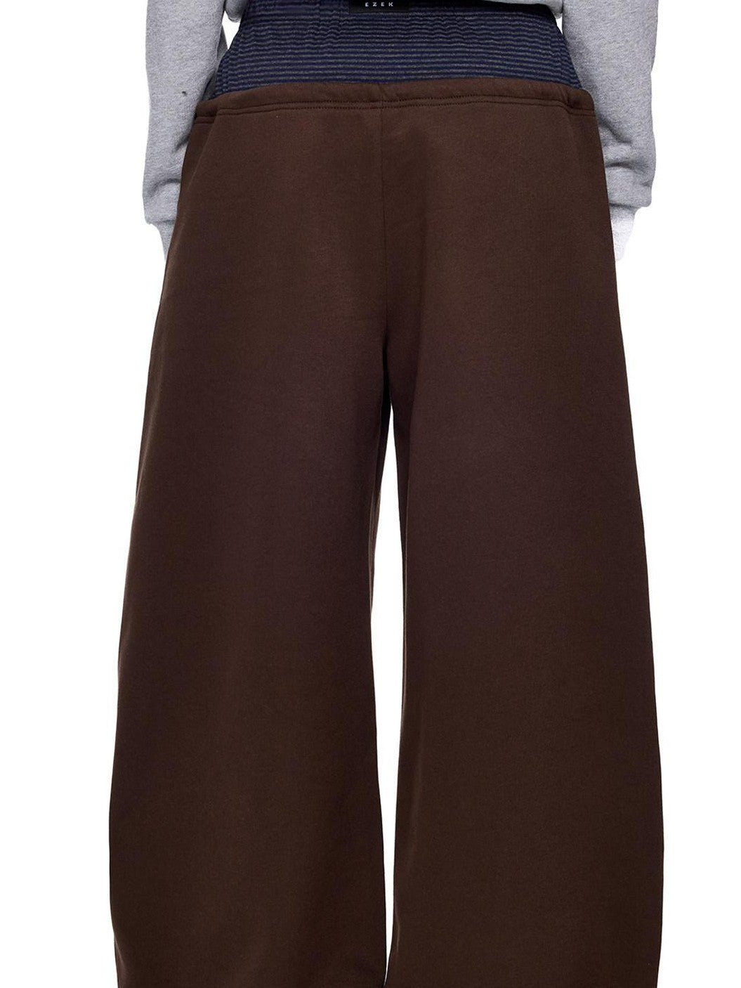 EZEK Polka Dot Colorblock Patchwork Pocket Women's Cotton Blend Straight-leg Pants