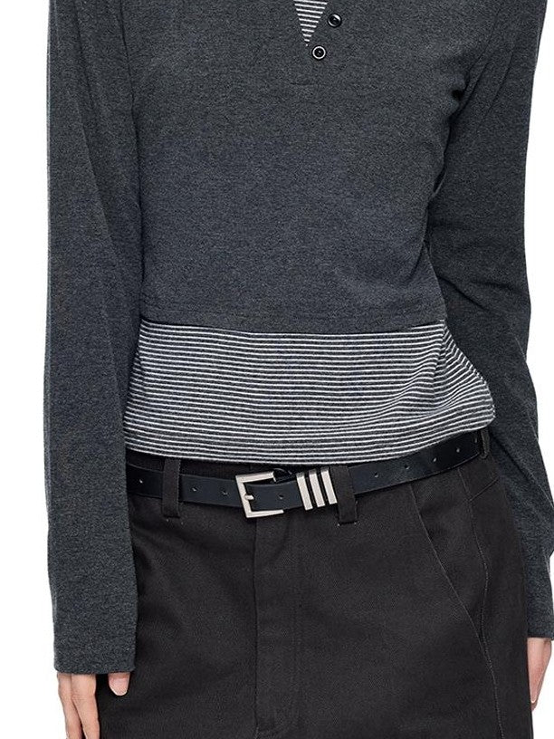 EZEK Polka Dot Print Round Neck Cotton Blend Women's Slim Fit Long Sleeve T-shirts