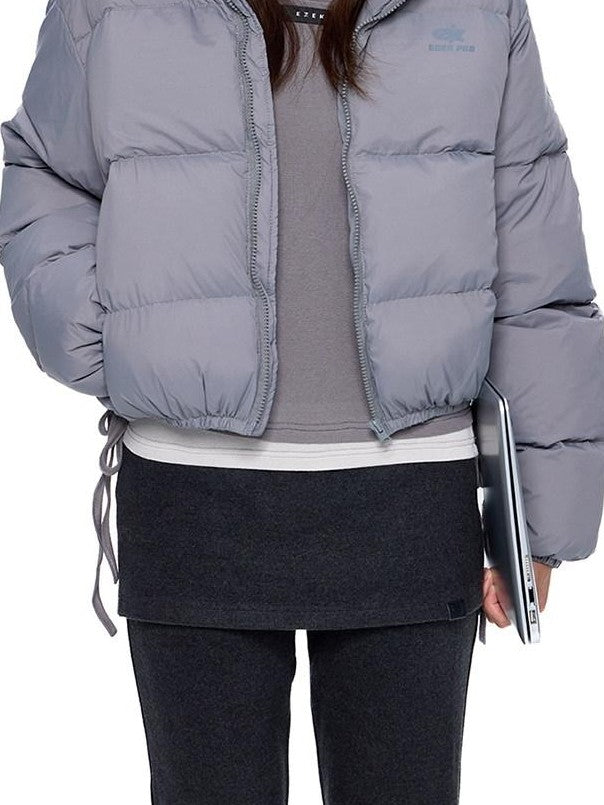 EZEK Puffer Printed Stand Collar Short Women's Nylon Down Jackets