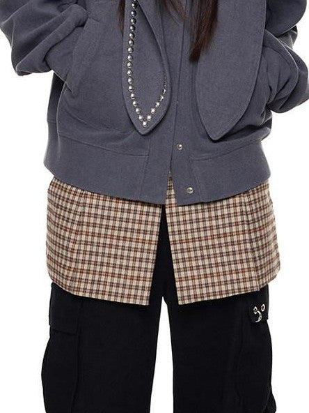 EZEK Rabbit Ear Studded Hooded Women's Cotton Blend Zip-up Hoodies