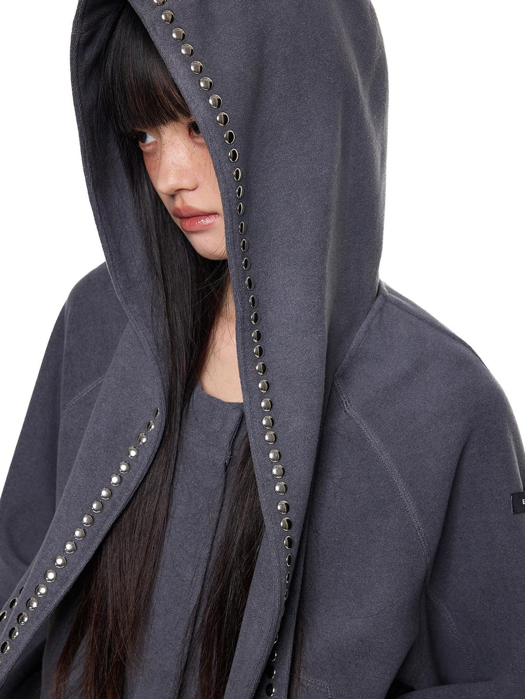 EZEK Rabbit Ear Studded Hooded Women's Cotton Blend Zip-up Hoodies