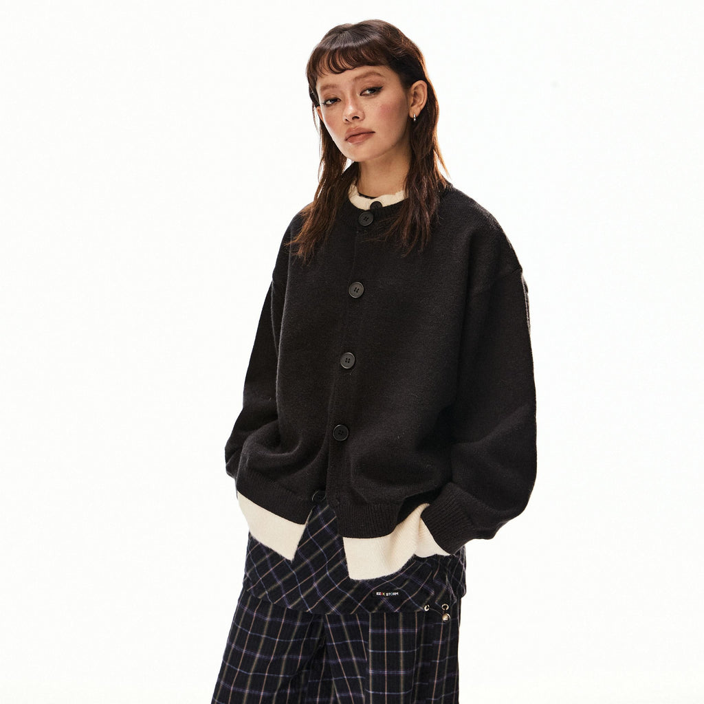 EZEK_Retro_Faux_Layered_Single_Row_Button_Women's_Acrylic_Cotton_Blend_Cardigans_860745685570_MISSTT
