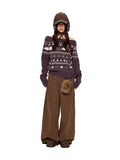 EZEK_Retro_Printed_Knit_Loose_Women's_Acrylic_Blend_Off-shoulder_Sweaters_978632061839_MISSTT