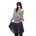 EZEK_Retro_Printed_Knit_Women's_Acrylic_V-neck_Pullover_Long_Sleeve_T-shirts_1045125106361_MISSTT