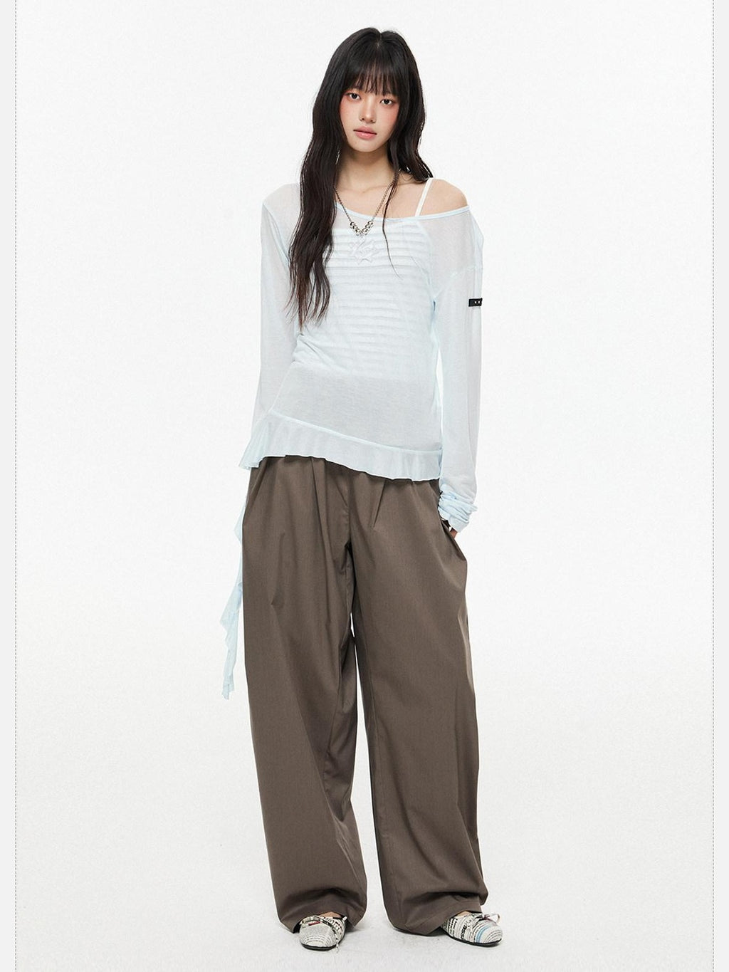 EZEK Retro Street Balloon Pockets Elastic Waist Women's Poly Viscose Wide-leg Pants