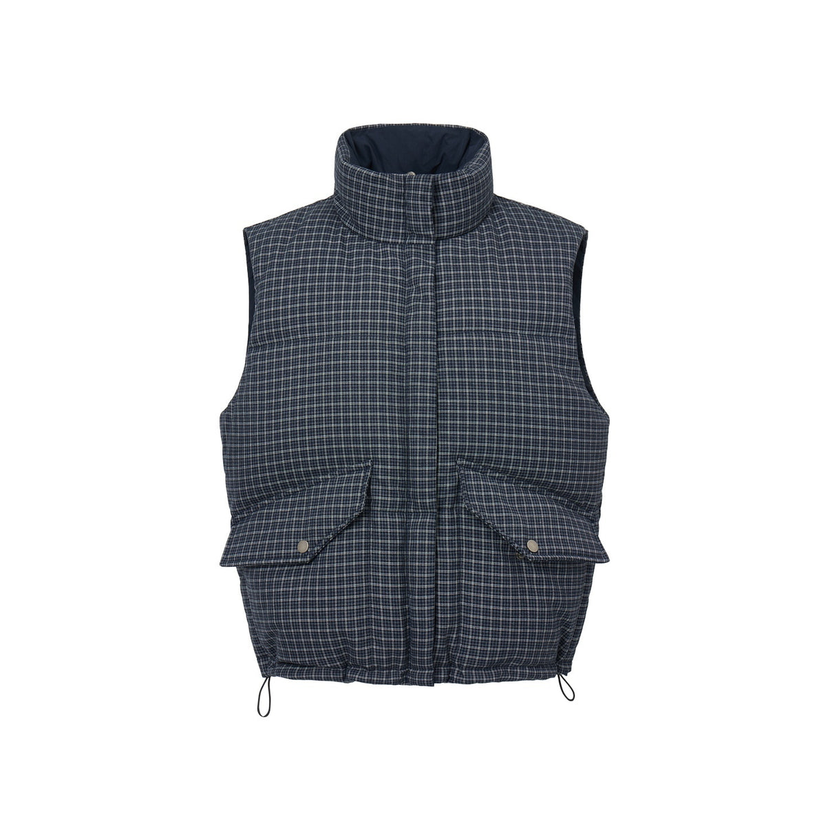 EZEK_Reversible_Plaid_Stand_Collar_Quilted_Women's_Vests_1093535020767_MISSTT