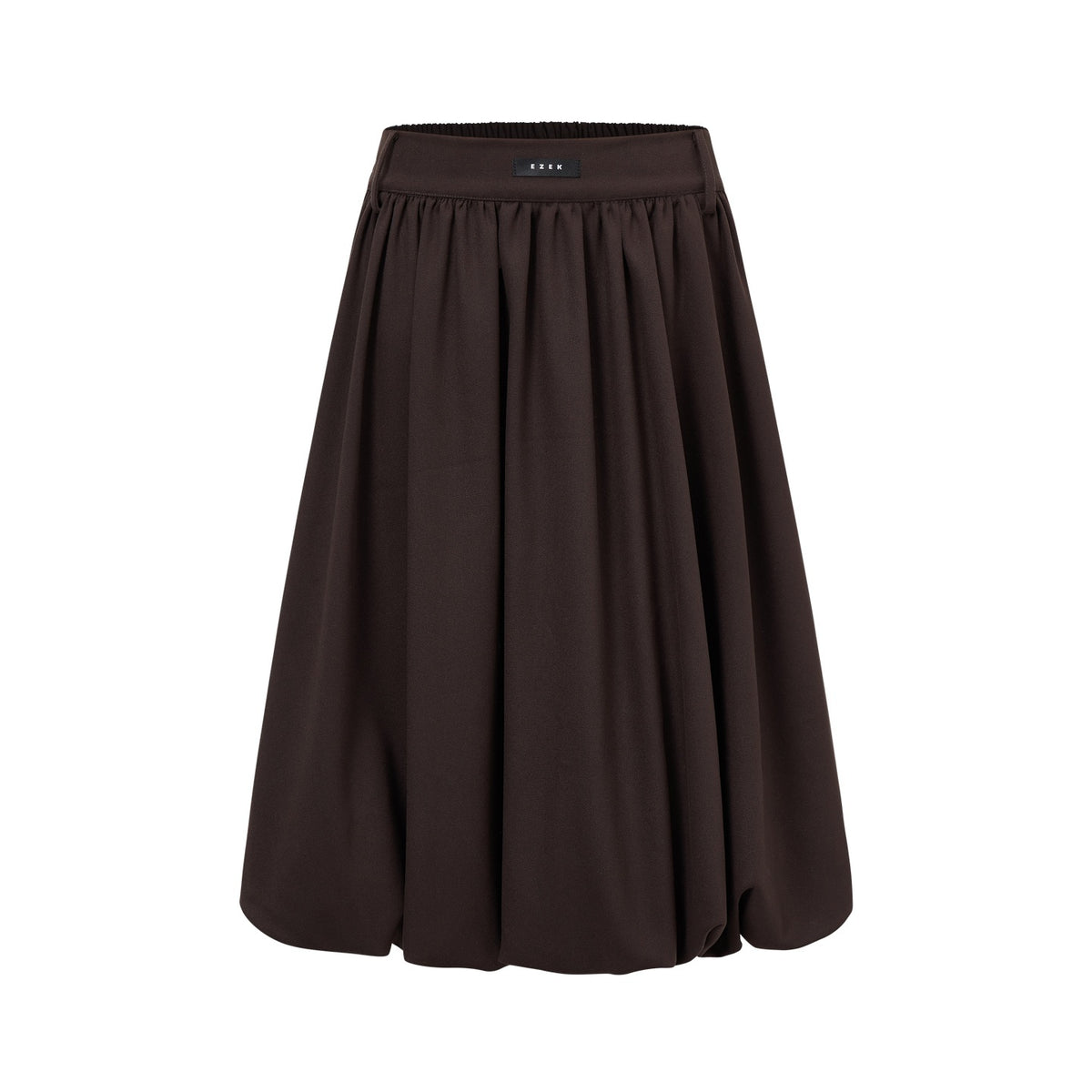 EZEK_Ruched_Bubble_Hem_A_Line_Pocket_Women's_Polyester_Midi_Skirts_1075084490809_MISSTT