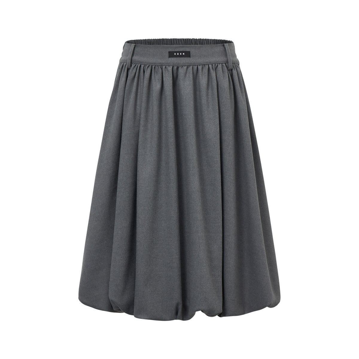 EZEK_Ruched_Bubble_Hem_A_Line_Pocket_Women's_Polyester_Midi_Skirts_1075084490809_MISSTT