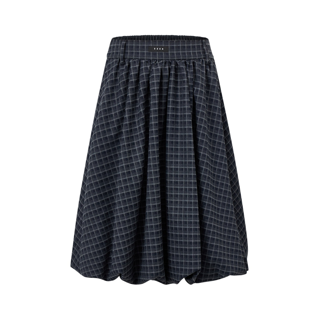 EZEK_Ruched_Bubble_Hem_A_Line_Pocket_Women's_Polyester_Midi_Skirts_1075084490809_MISSTT