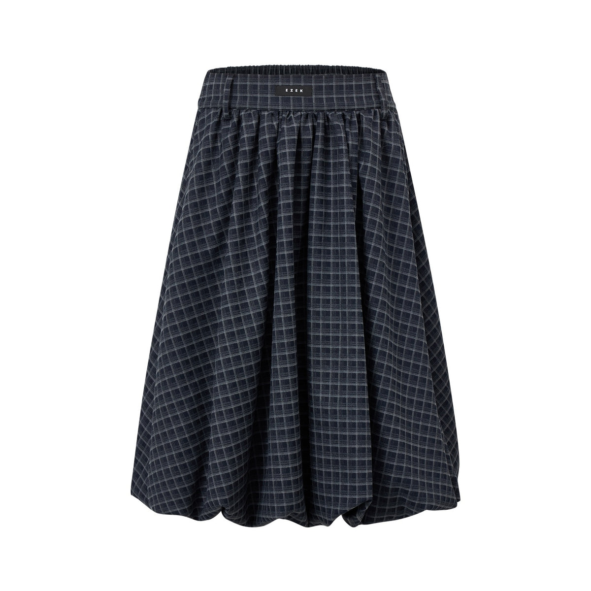EZEK_Ruched_Bubble_Hem_A_Line_Pocket_Women's_Polyester_Midi_Skirts_1075084490809_MISSTT