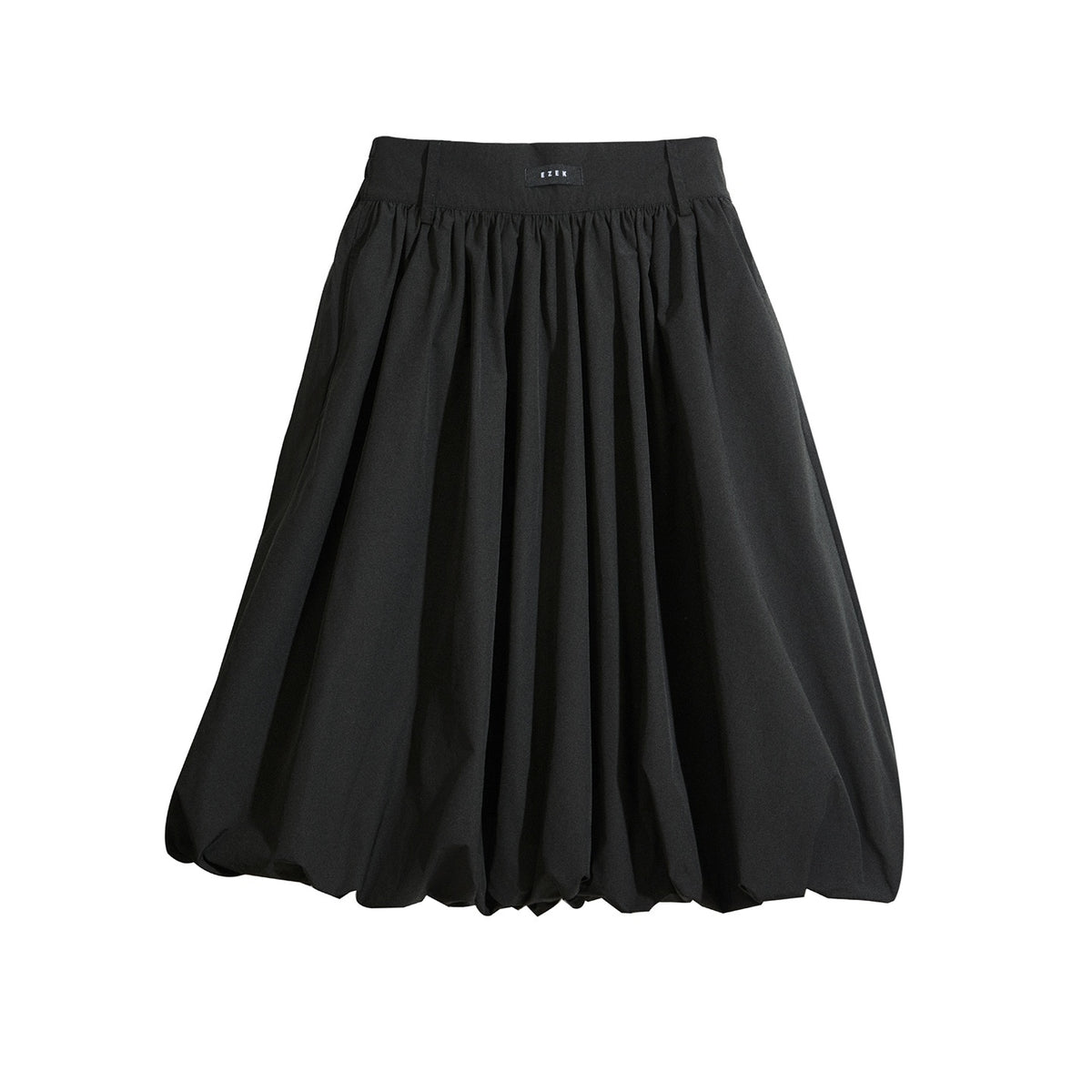 EZEK_Ruched_Bubble_Hem_A_Line_Pocket_Women's_Polyester_Midi_Skirts_1075084490809_MISSTT