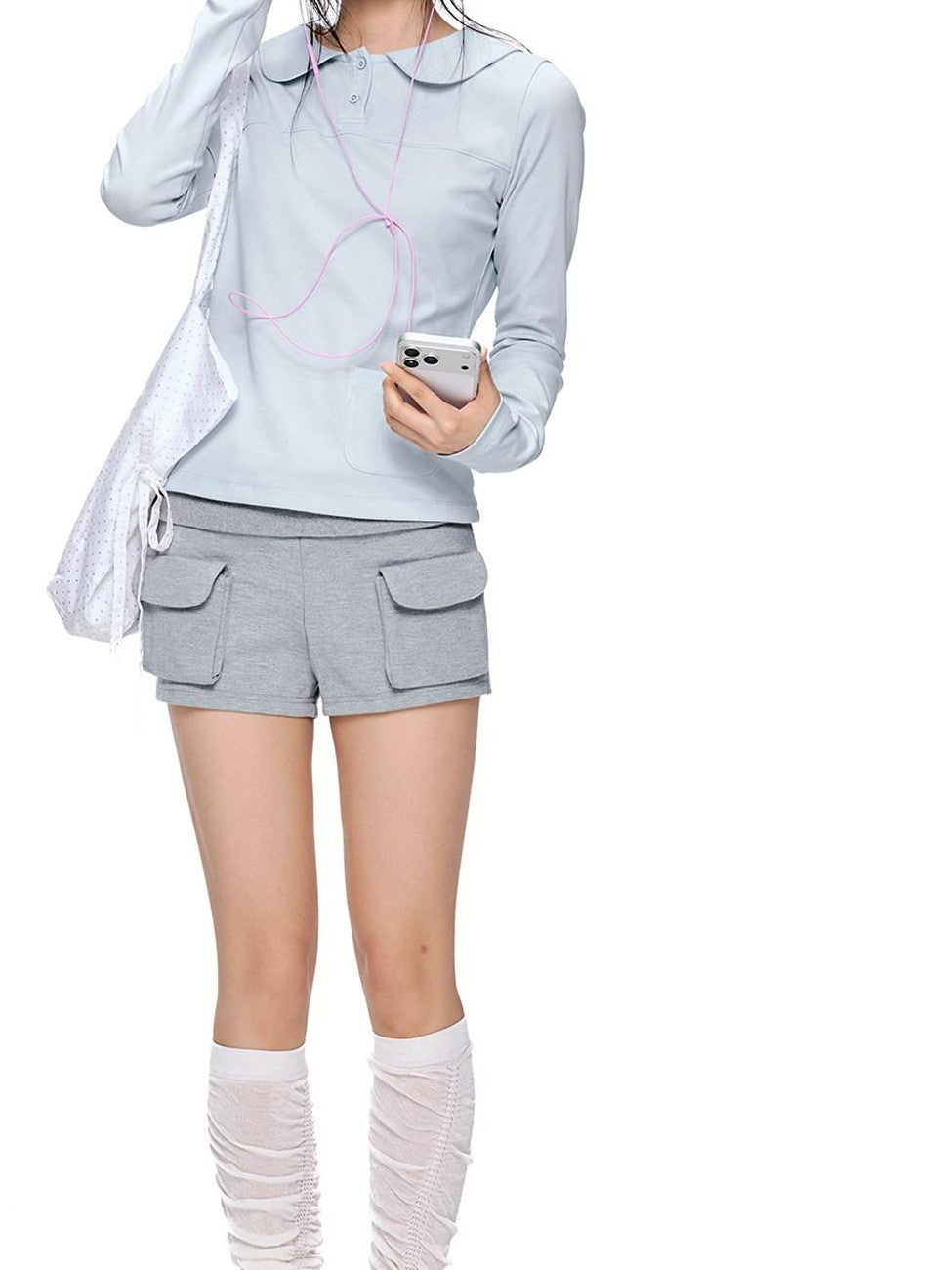 EZEK Sailor Collar Slim Retro Casual Women's Breathable Cotton Long Sleeve T-shirts