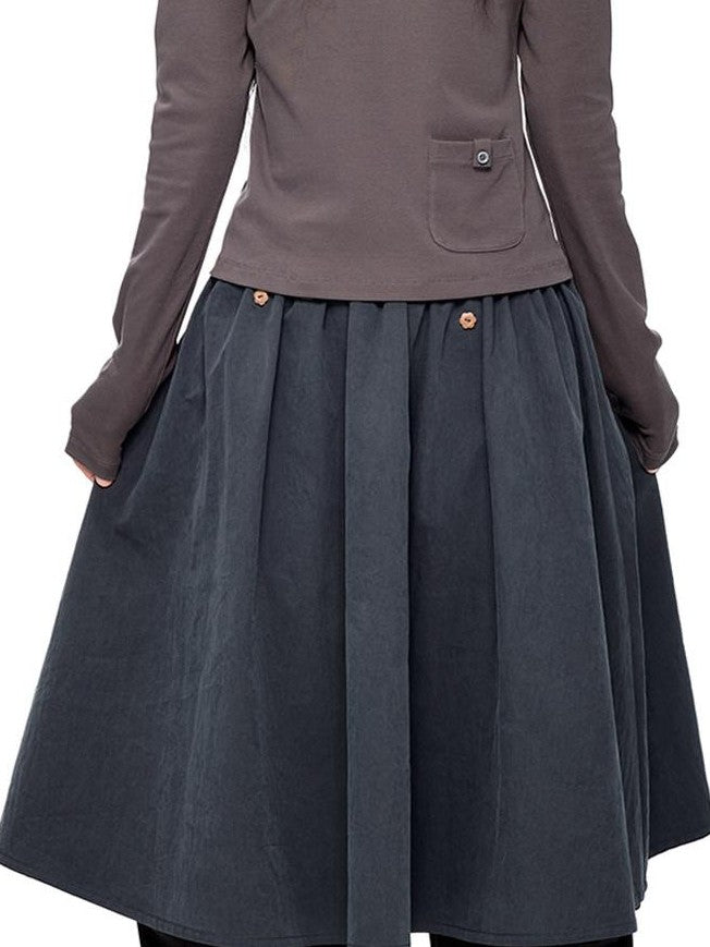 EZEK Sailor Collar Slim Retro Casual Women's Breathable Cotton Long Sleeve T-shirts
