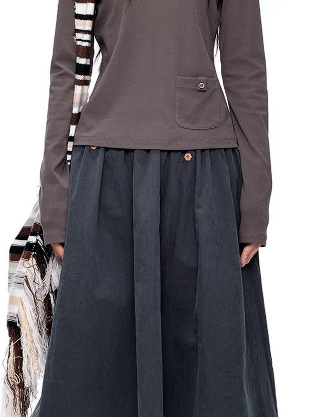 EZEK Sailor Collar Slim Retro Casual Women's Breathable Cotton Long Sleeve T-shirts