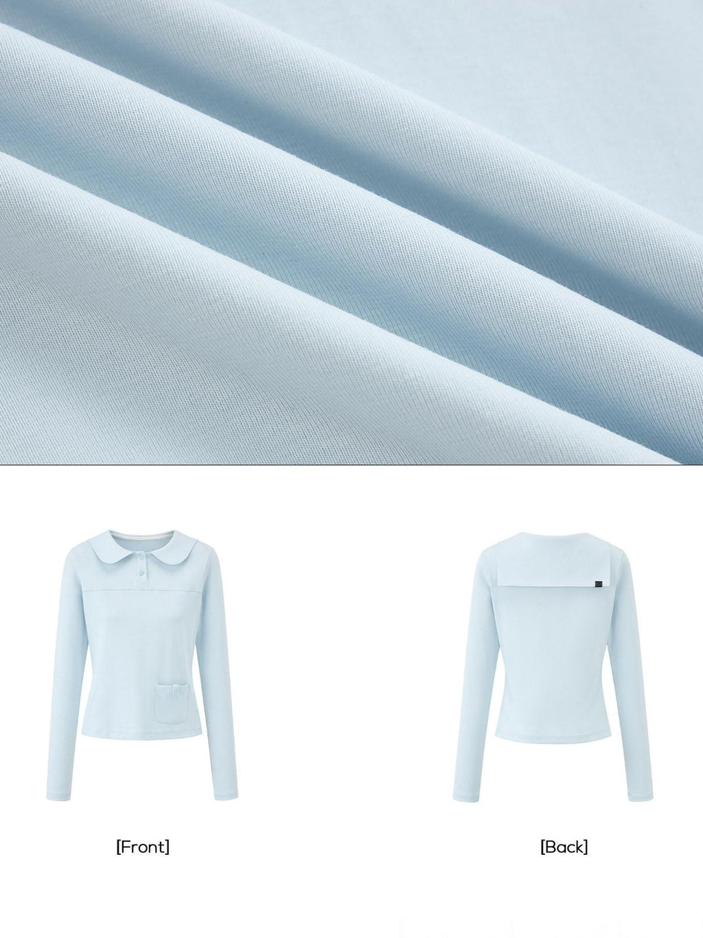 EZEK Sailor Collar Slim Retro Casual Women's Breathable Cotton Long Sleeve T-shirts