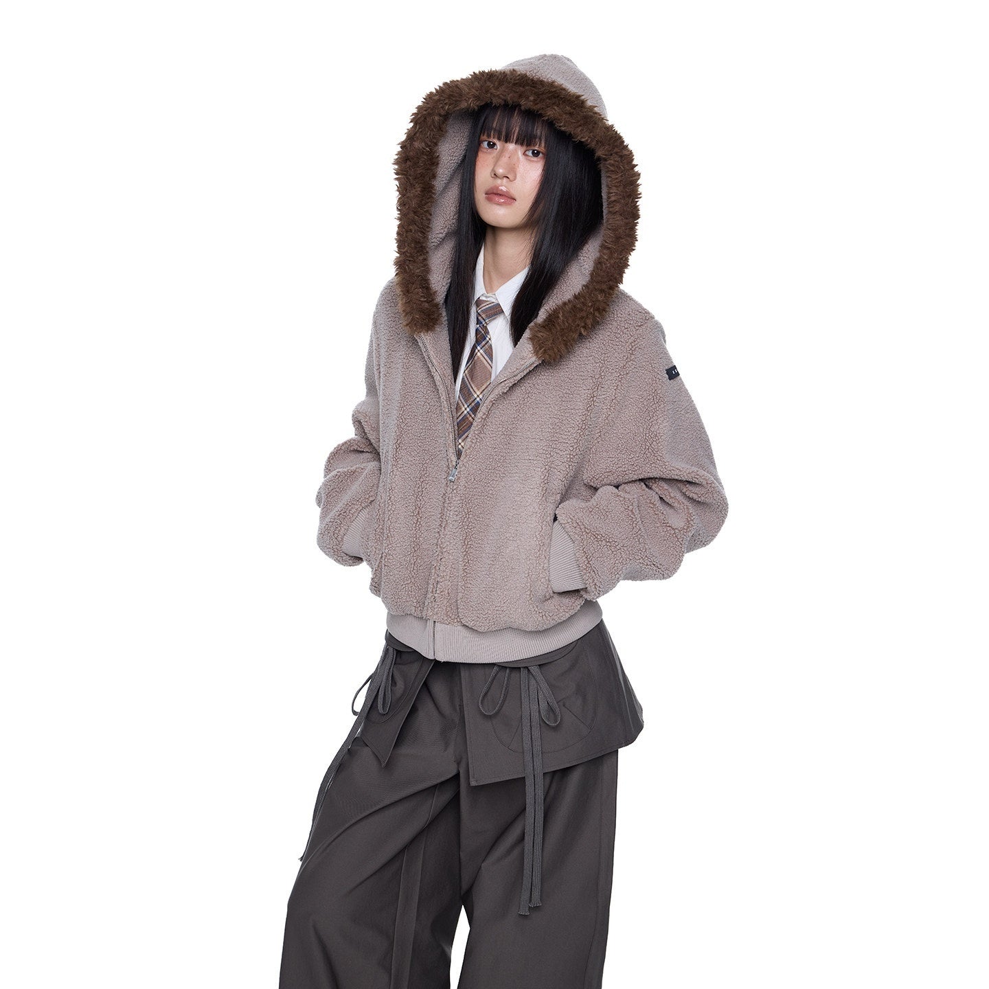 EZEK_Sherpa_Collar_Hooded_Ribbed_Hem_Cropped_Loose_Women's_Polyester_Fleece_Jackets_969110832251_MISSTT