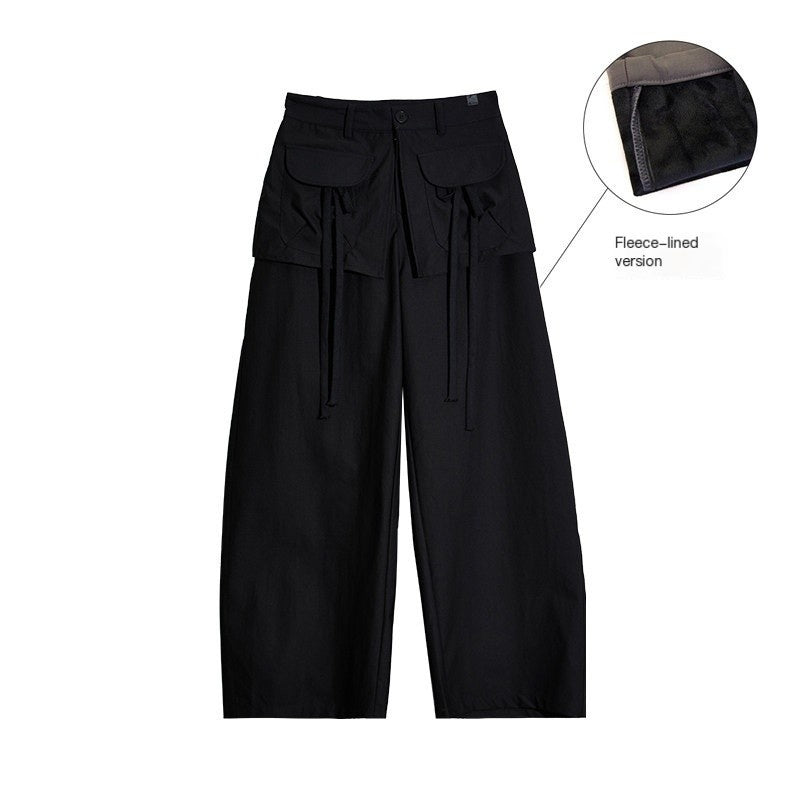 EZEK_Spliced_Drawstring_Pocket_Relaxed_Fit_Women's_Polyester_Wide-leg_Pants_995812604203_MISSTT