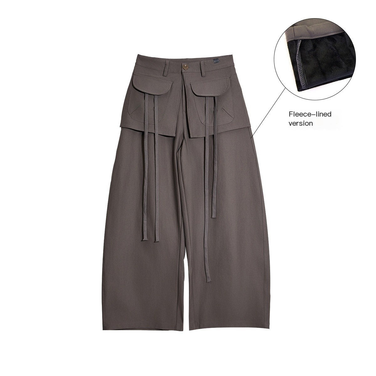 EZEK_Spliced_Drawstring_Pocket_Relaxed_Fit_Women's_Polyester_Wide-leg_Pants_995812604203_MISSTT