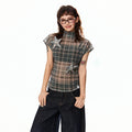 EZEK_Star_Applique_Plaid_Women's_Breathable_Mesh_Slim_Crop_Short_Sleeve_T-shirts_892889085511_MISSTT