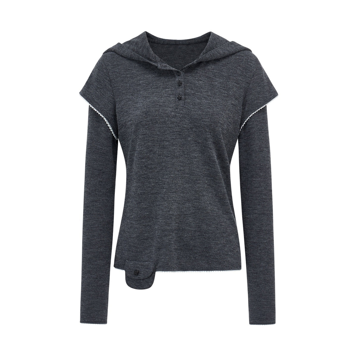 EZEK_Star_Button_Print_Hooded_Henley_Women's_Bamboo_Long_Sleeve_T-shirts_1078681722049_MISSTT