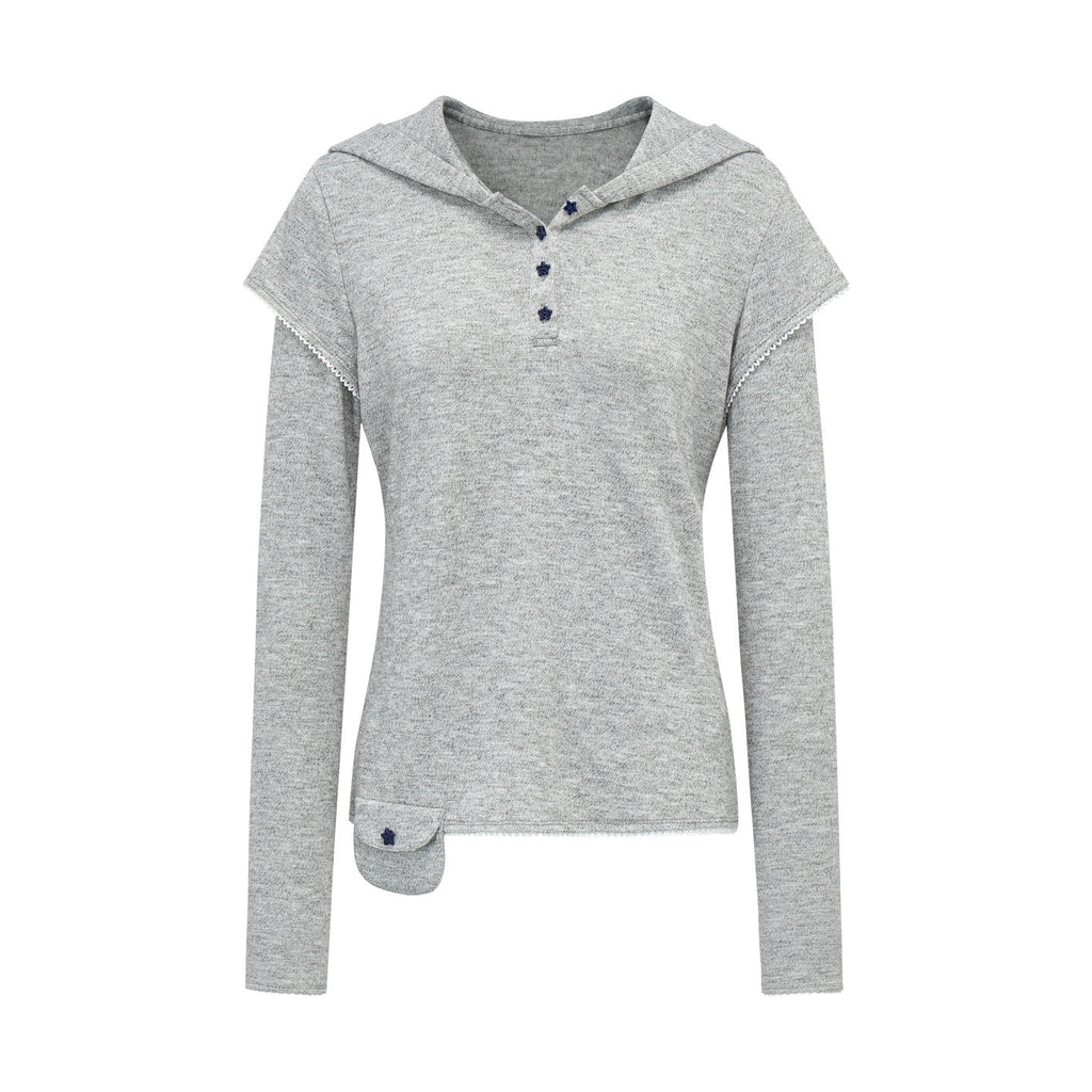 EZEK_Star_Button_Print_Hooded_Henley_Women's_Bamboo_Long_Sleeve_T-shirts_1078681722049_MISSTT