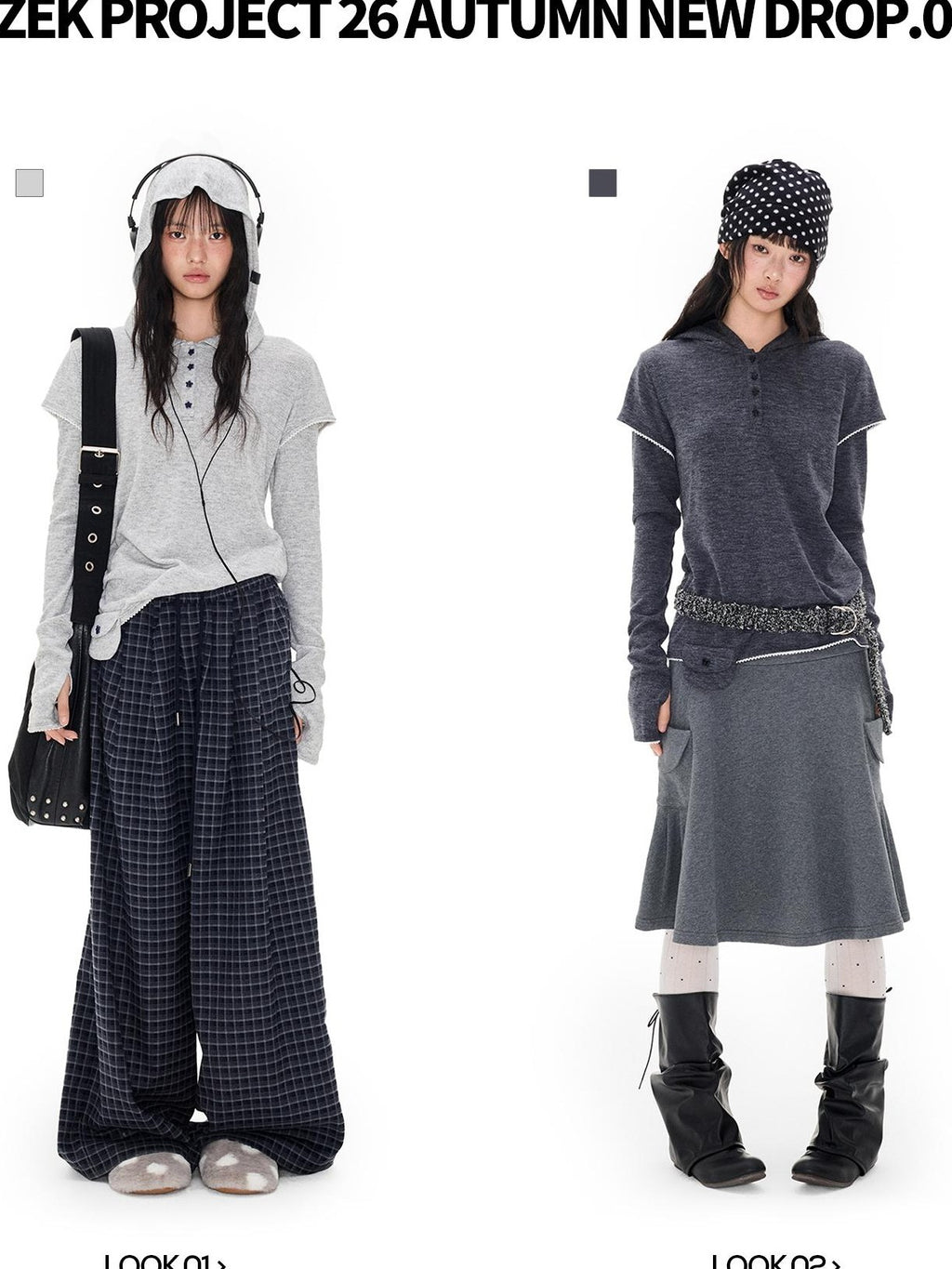 EZEK Star Button Print Hooded Henley Women's Bamboo Long Sleeve T-shirts