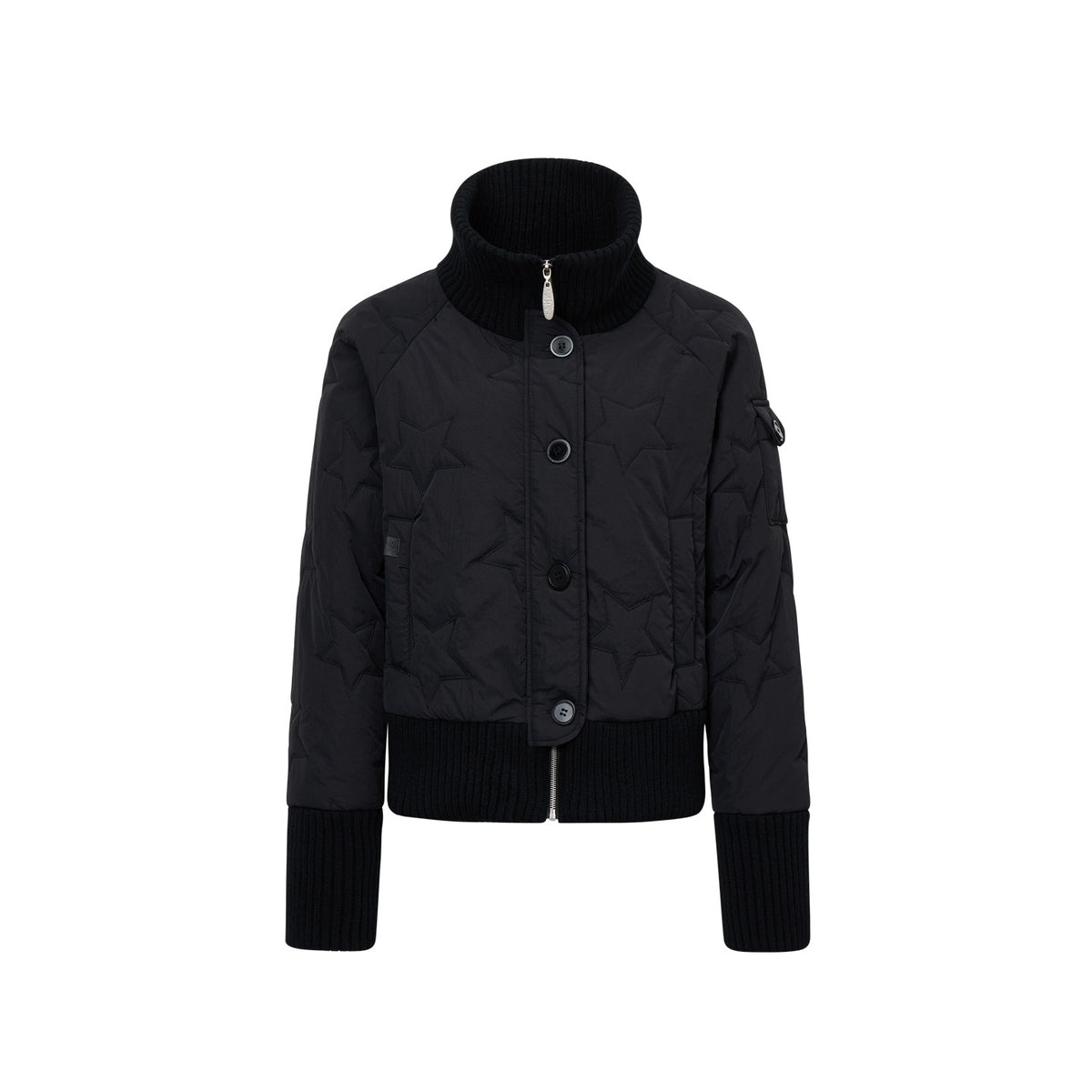 EZEK_Star_Quilted_Stand_Collar_Zip_Women's_Polyester_Puffer_Jackets_1079116727792_MISSTT