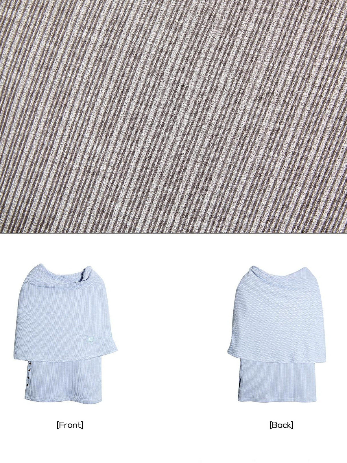 EZEK Striped Asymmetric Shoulder Embroidered Women's Short Sleeve T-shirts