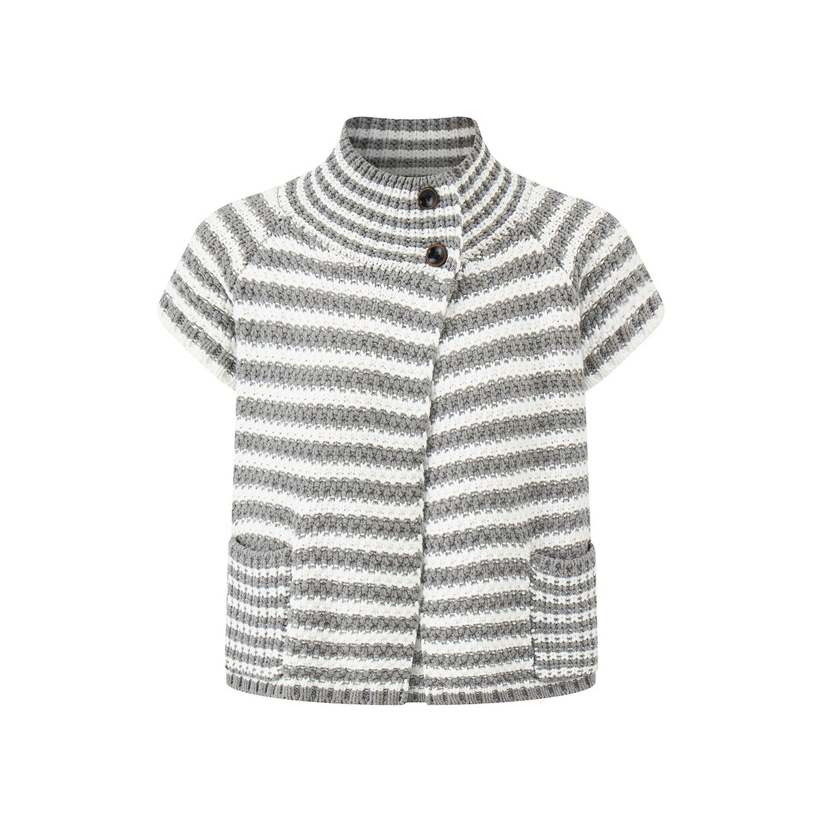 EZEK_Striped_Color_Block_Button_Knit_Women's_Cropped_Cardigans_1070008176269_MISSTT