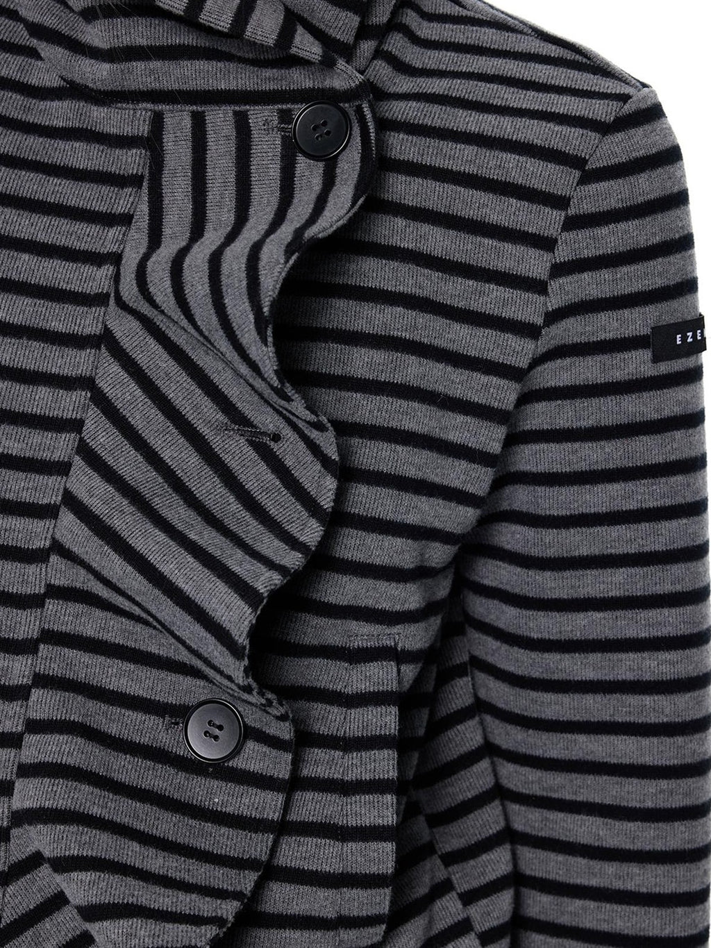 EZEK Striped Deconstructed Print Loose Fit Women's Cotton Zip-up Hoodies