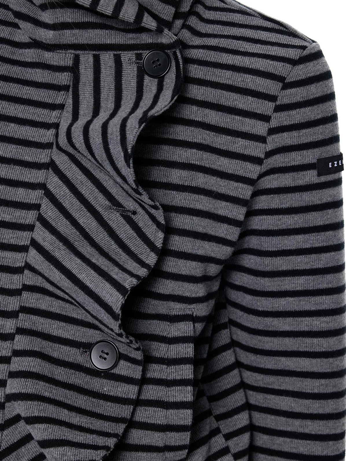 EZEK Striped Deconstructed Print Loose Fit Women's Cotton Zip-up Hoodies