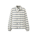 EZEK_Striped_Double_Breasted_Color_Block_Collared_Women's_Cotton_Cardigans_1063536435265_MISSTT