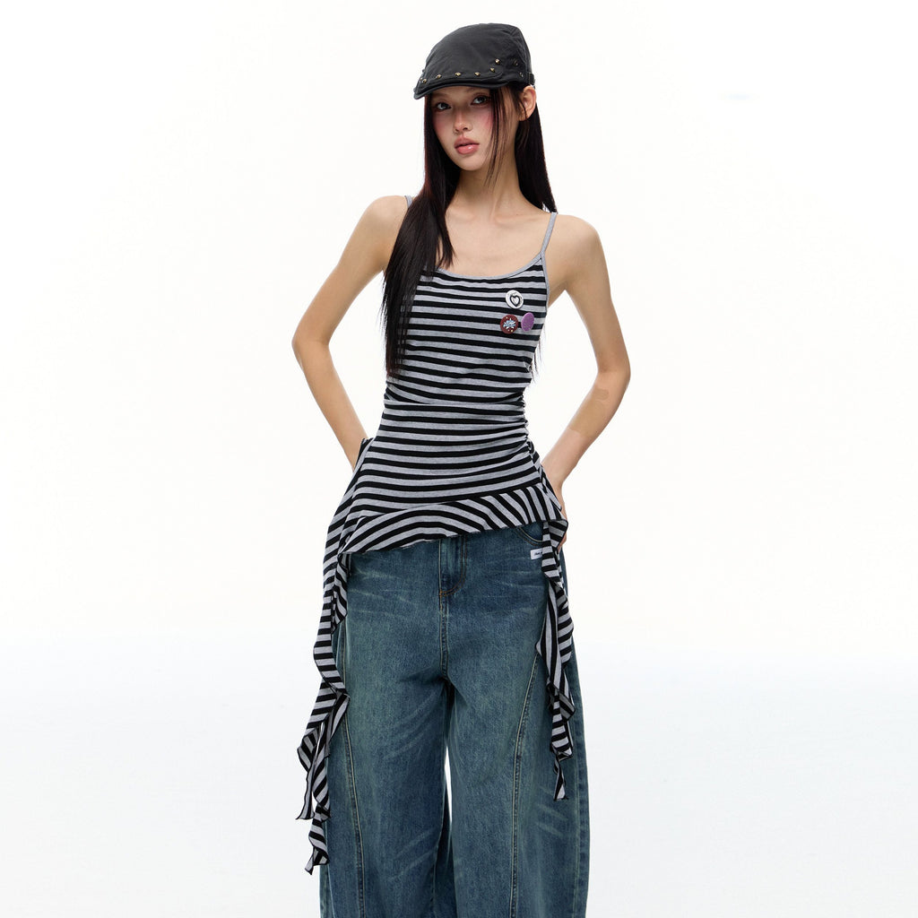 EZEK_Striped_Fringe_Ribbon_Slim_Fit_Asymmetric_Women's_Cotton_Tank_Tops_894073629293_MISSTT
