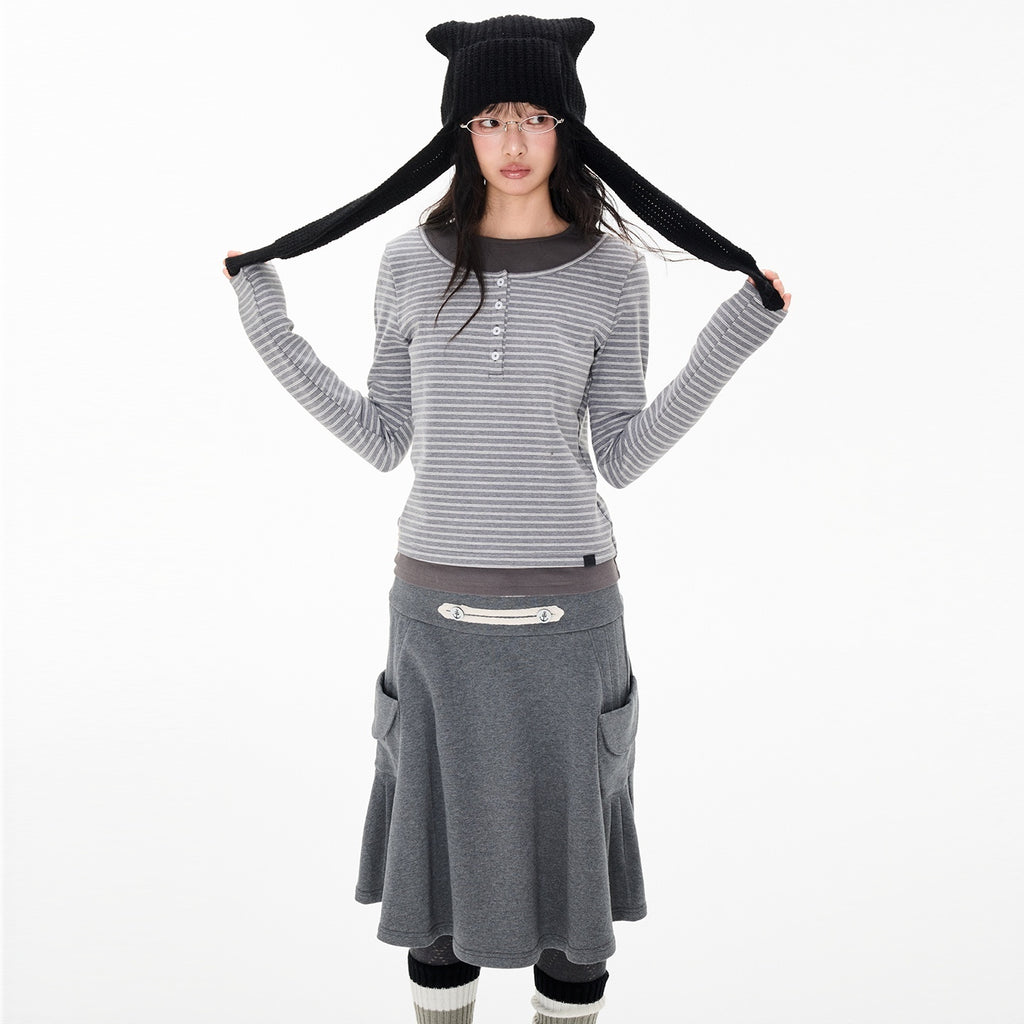 EZEK_Striped_Spliced_Knit_Button_Henley_Neck_Women's_Long_Sleeve_T-shirts_1076125329583_MISSTT