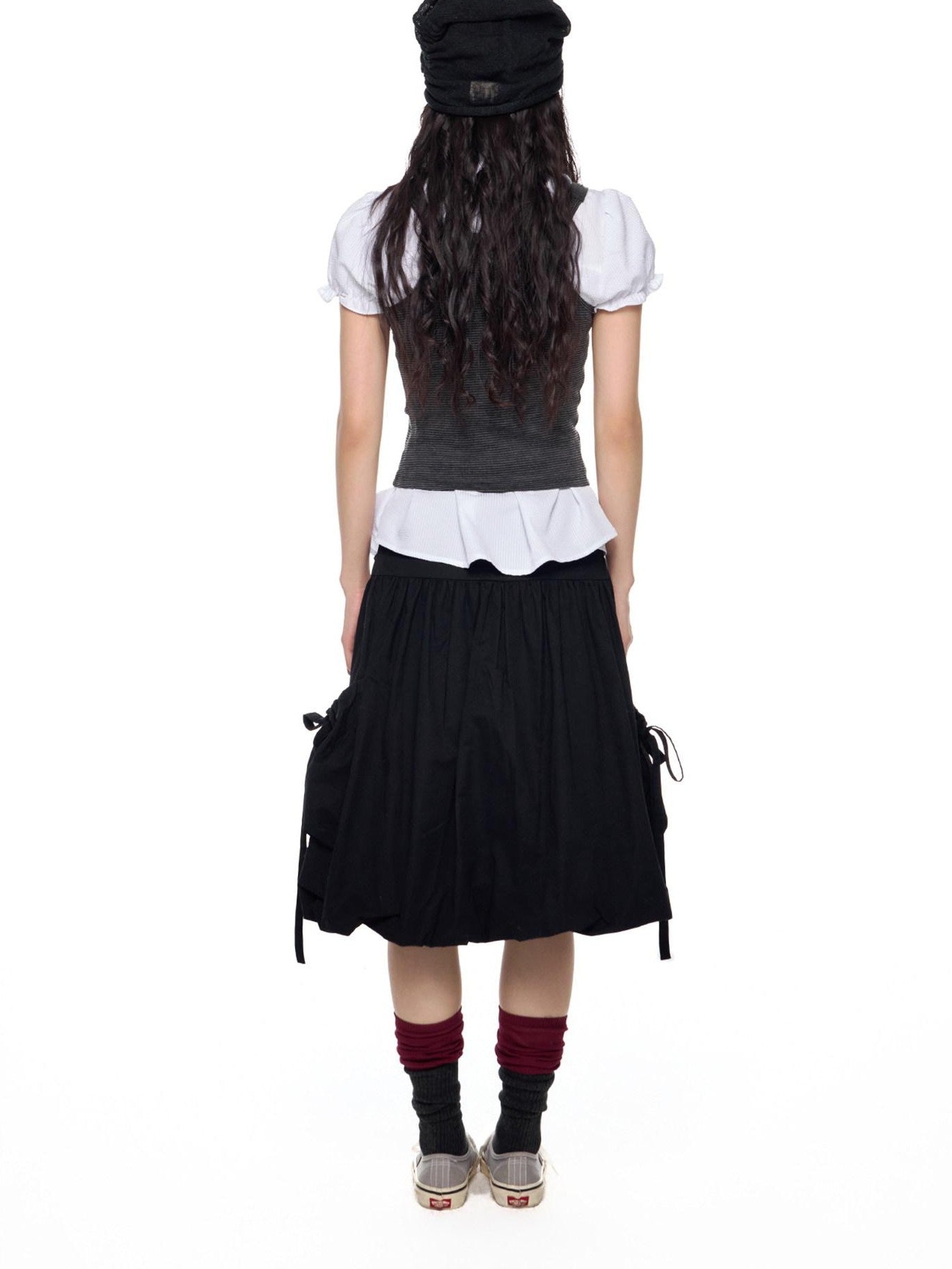 EZEK Striped Square Neck Belt Splice Slim Cropped Women's Cotton Blend Tank Tops