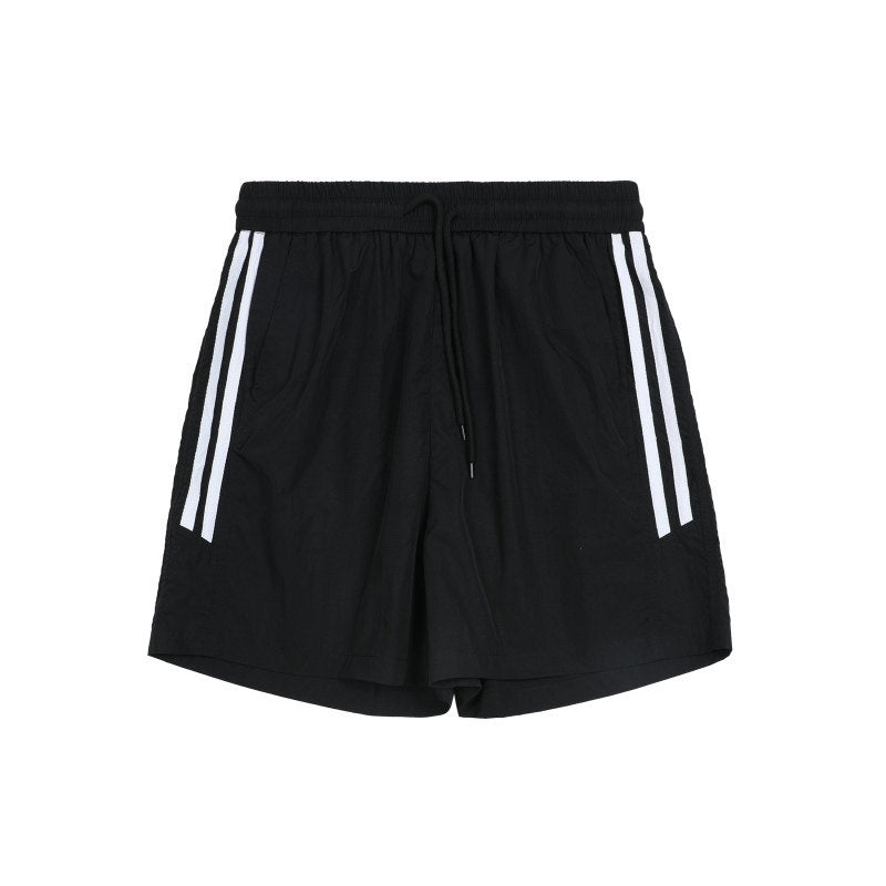 EZEK_Striped_Zip_Stand_Collar_Drawstring_Hem_Women's_Upf50_Sport_Top_&_Shorts_Sets_787671284429_MISSTT