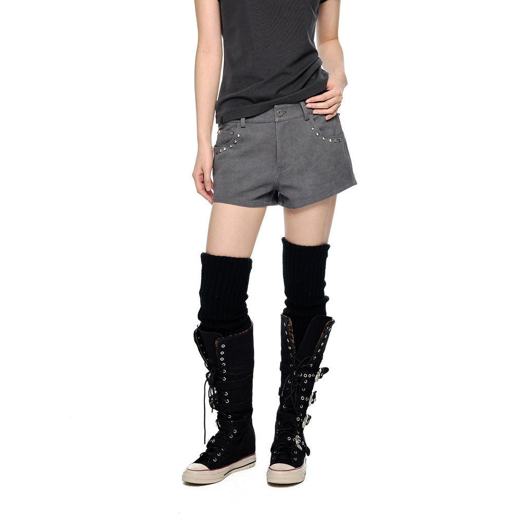 EZEK_Studded_Vintage_Low_Waist_Slim_Cargo_Women's_100_Percent_Cotton_Lounge_Shorts_1021233104590_MISSTT