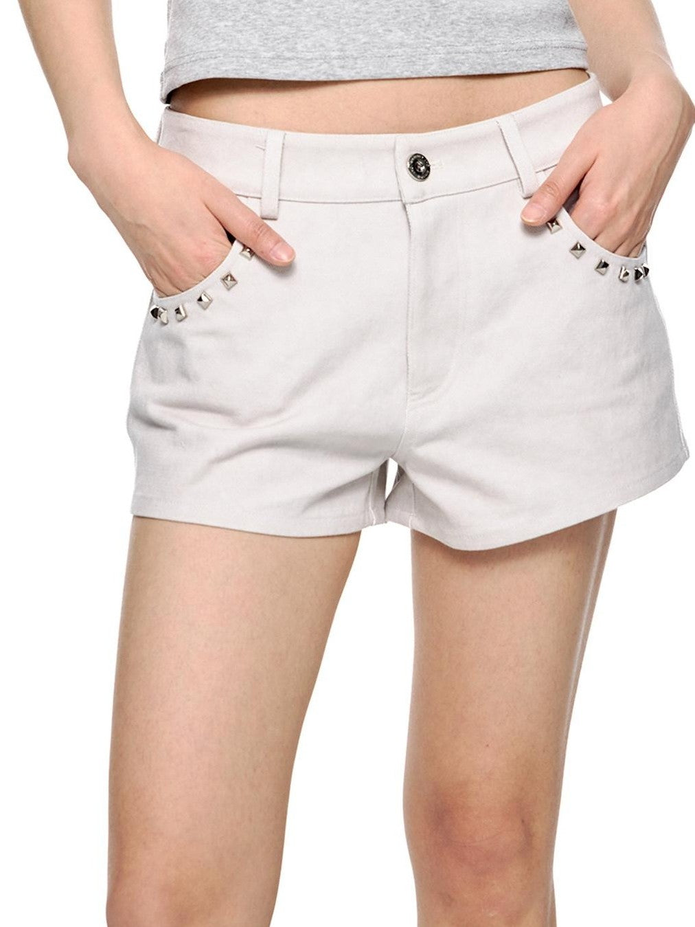 EZEK Studded Vintage Low Waist Slim Cargo Women's 100 Percent Cotton Lounge Shorts