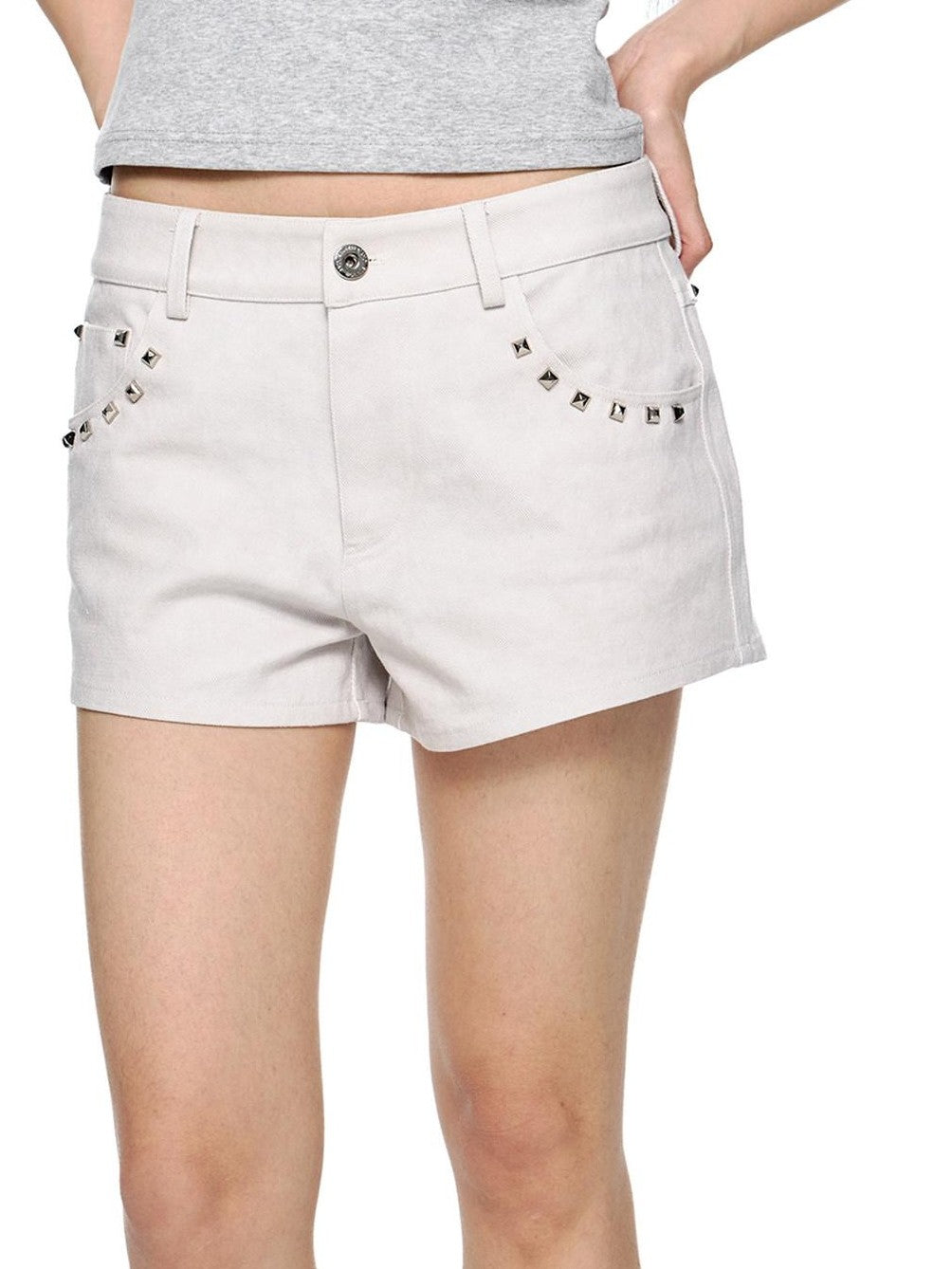 EZEK Studded Vintage Low Waist Slim Cargo Women's 100 Percent Cotton Lounge Shorts