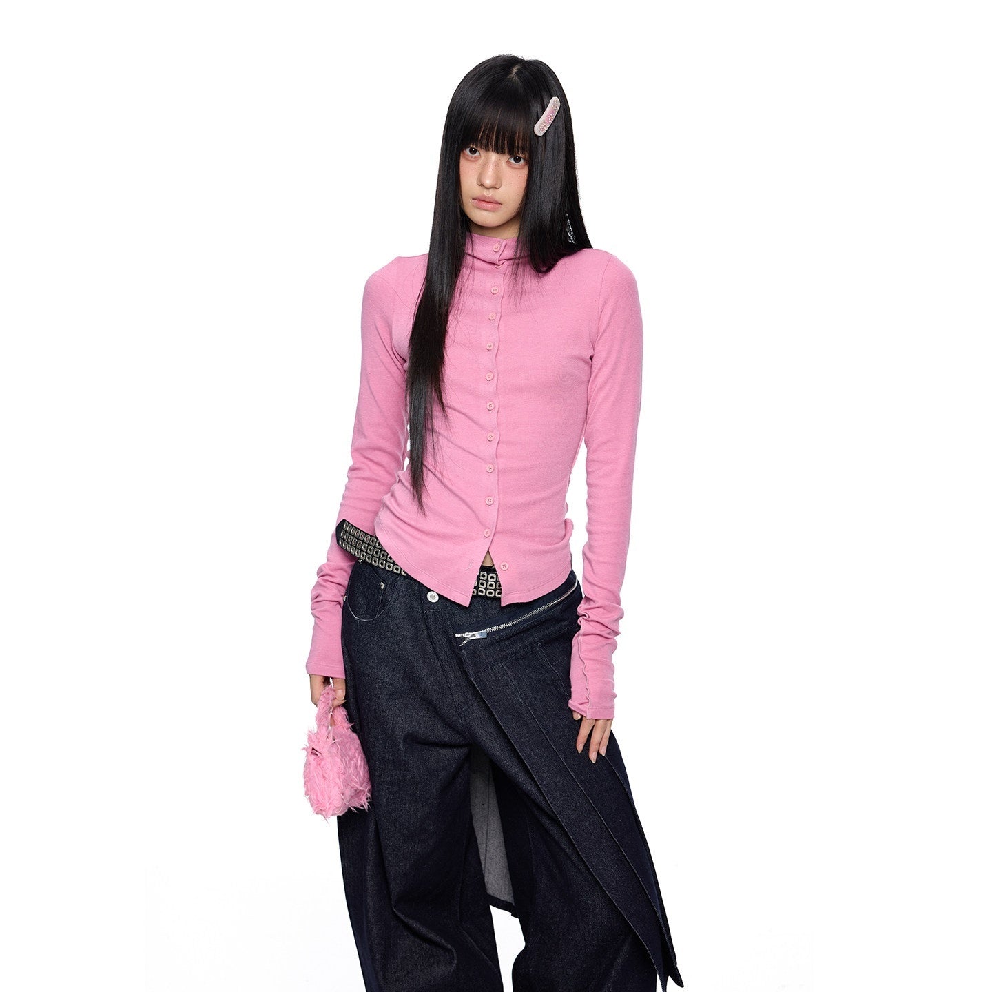 EZEK_Thin_Pleated_Printed_Half_Turtleneck_Women's_Viscose_Long_Sleeve_T-shirts_1011389792946_MISSTT